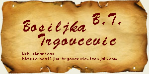 Bosiljka Trgovčević vizit kartica